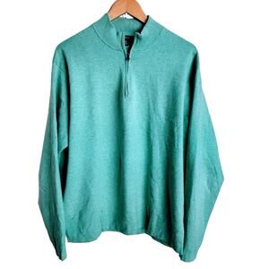 Peter Millar Warmth 1/4 Zip Pullover in Teal